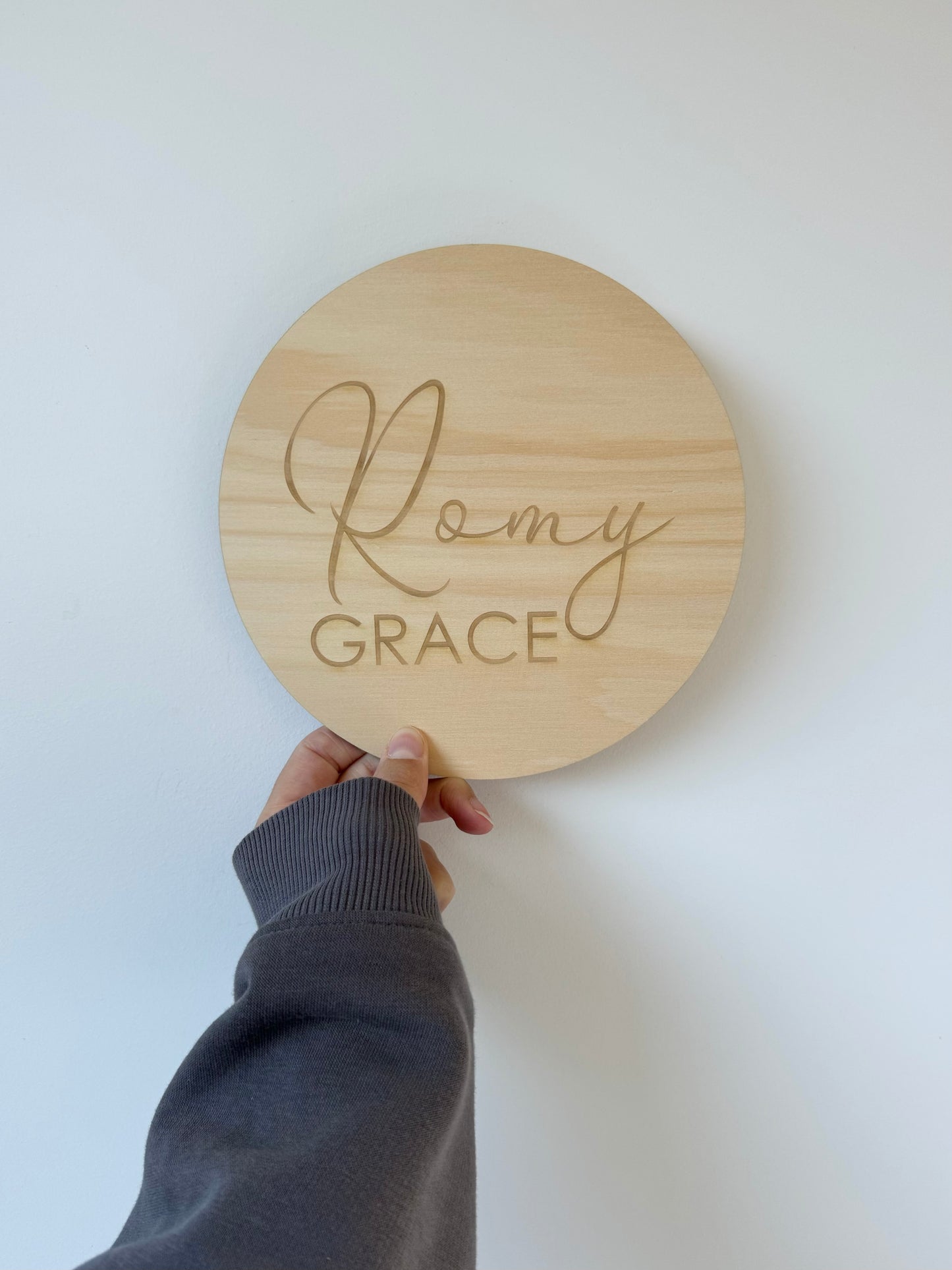 Personalised wooden name plaque