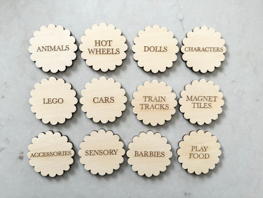 Set of toy storage labels - AS IS - No additional personalisation or changes