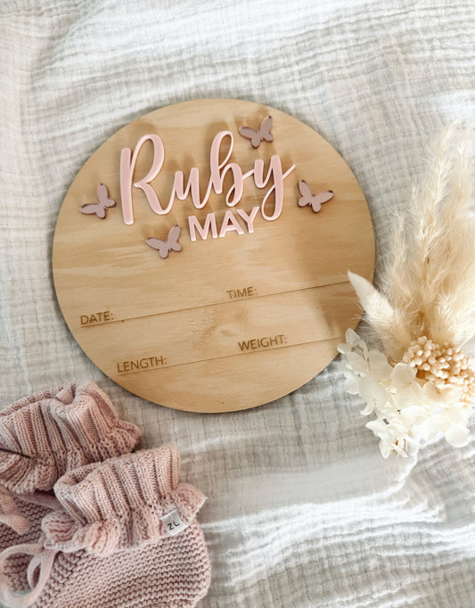 Personalised writable plaque - Butterflies