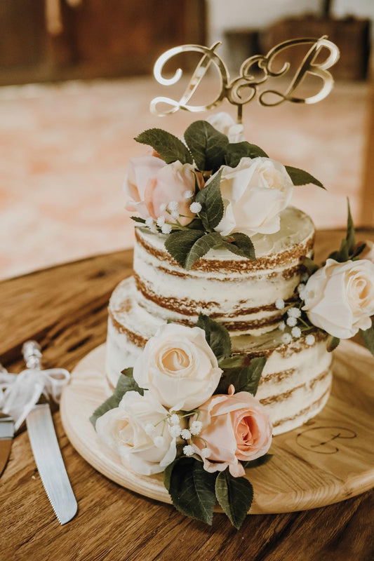 Wedding cake topper - two letters