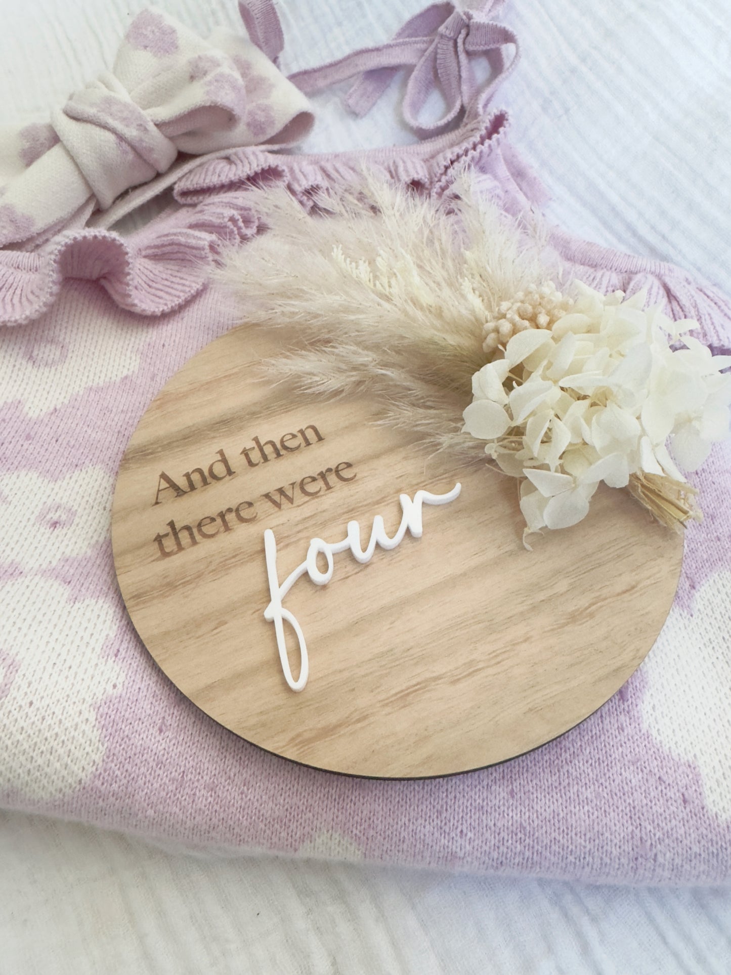 'And then there were..' dried floral plaque