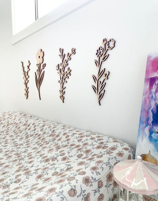 Wildflower wall decals