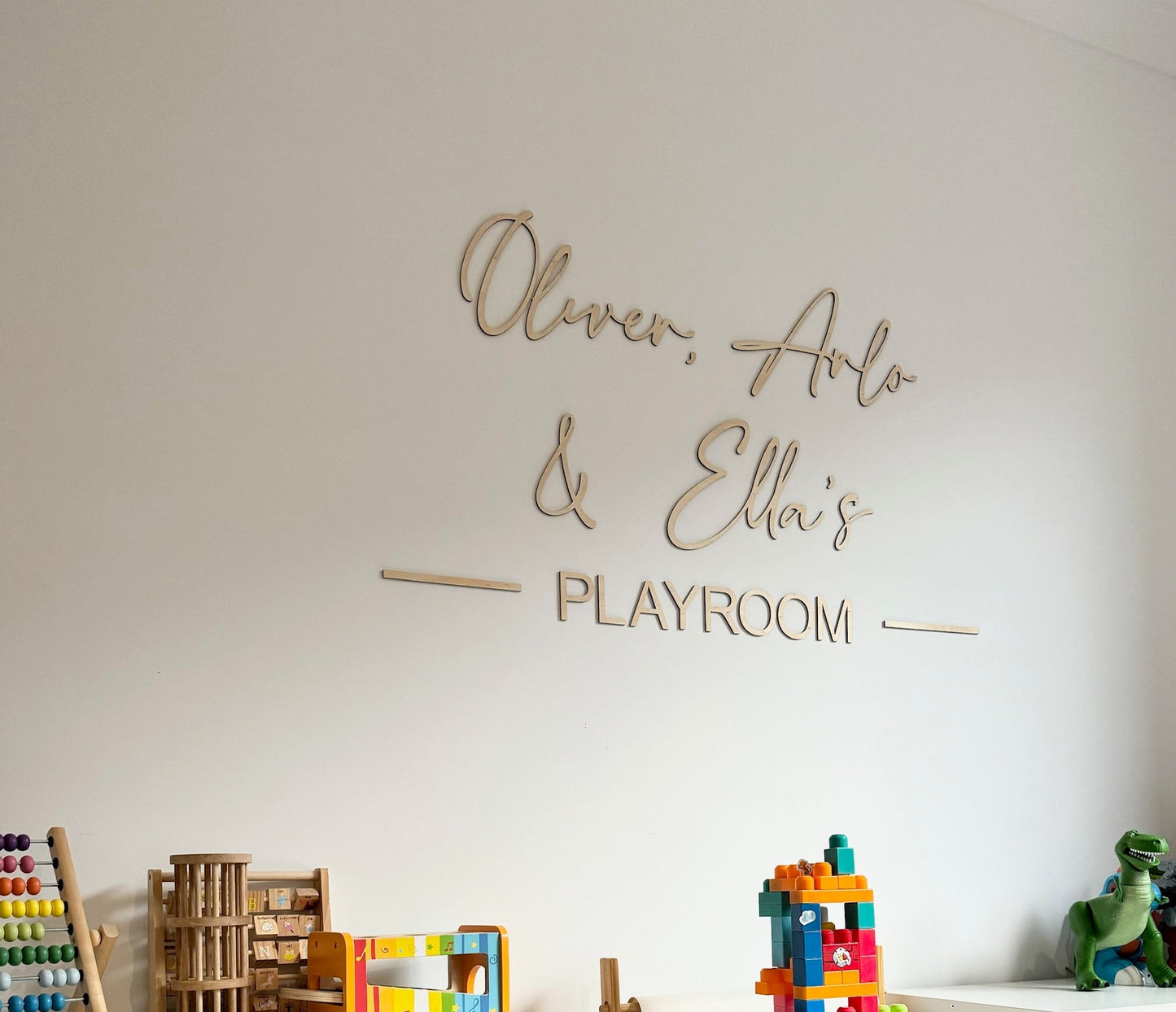 Personalised playroom wall plaque