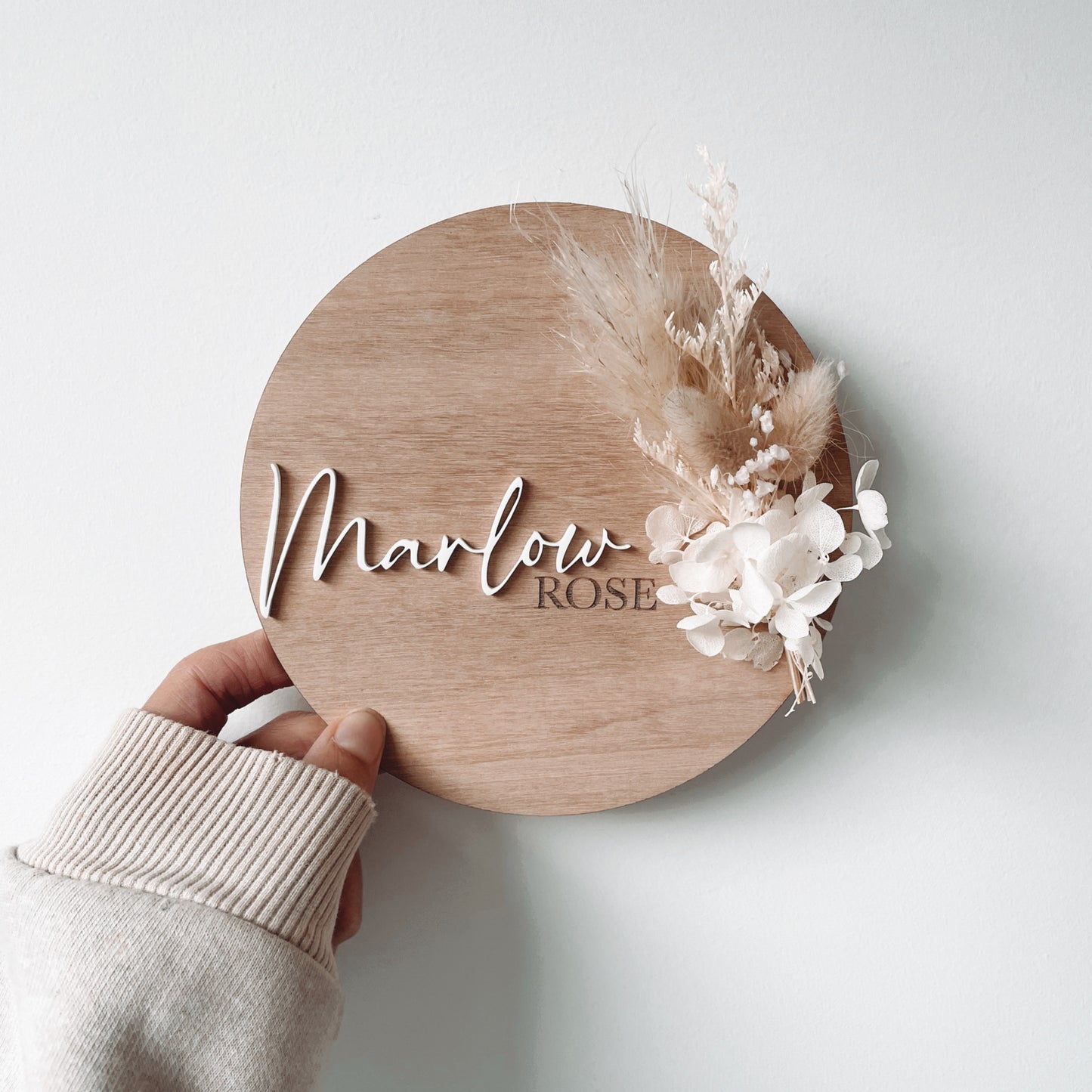 Dried floral plaque