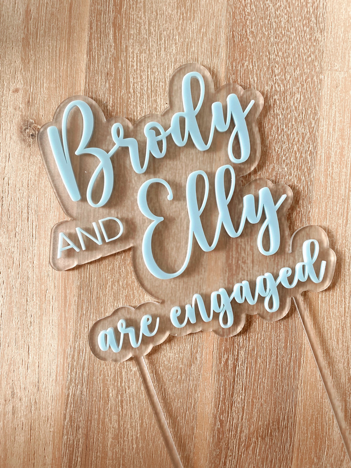 Engaged cake topper