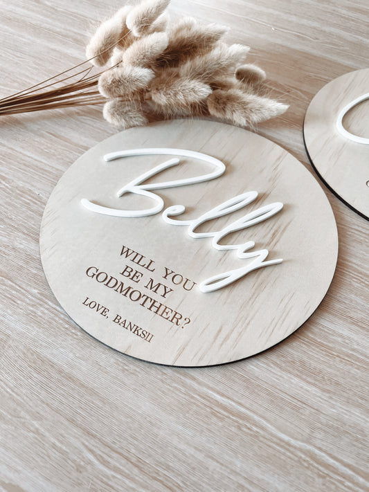 Godmother/Godfather plaque