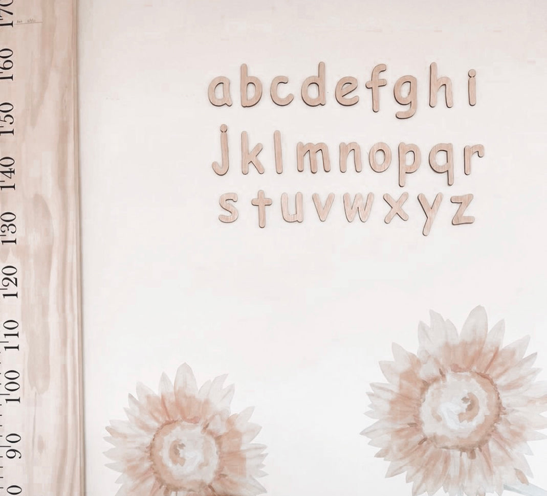 Wooden alphabet letters