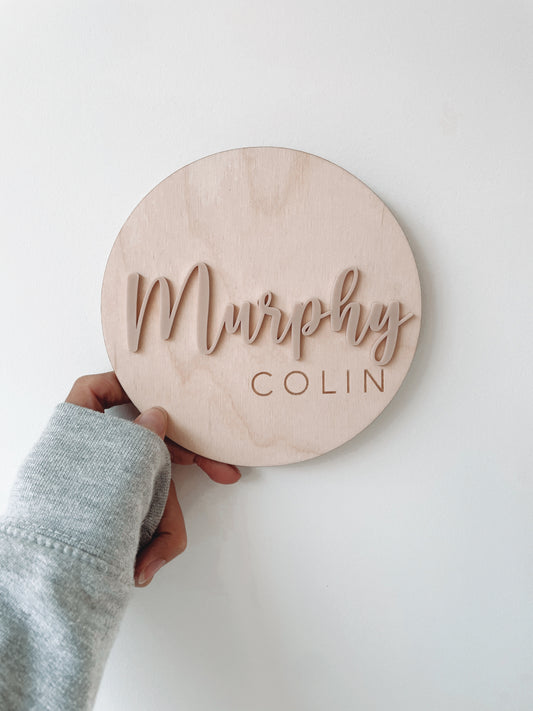 Mini name plaque