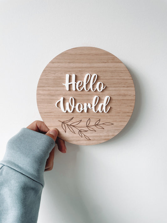 ‘Hello World’ birth announcement