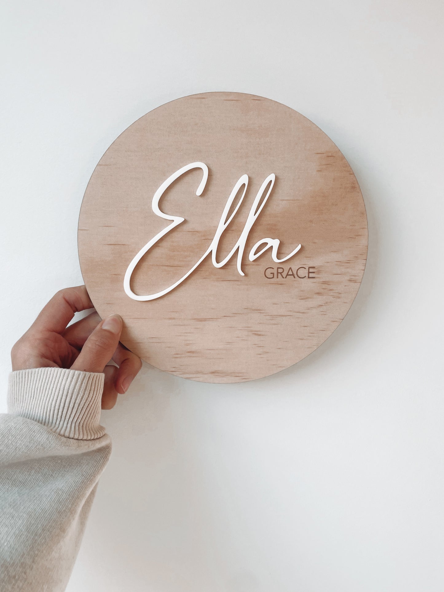 Personalised name plaque