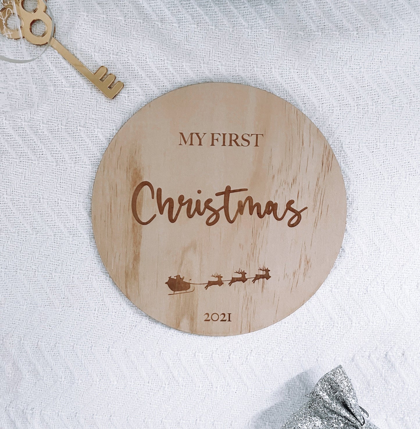 'My First Christmas' plaque