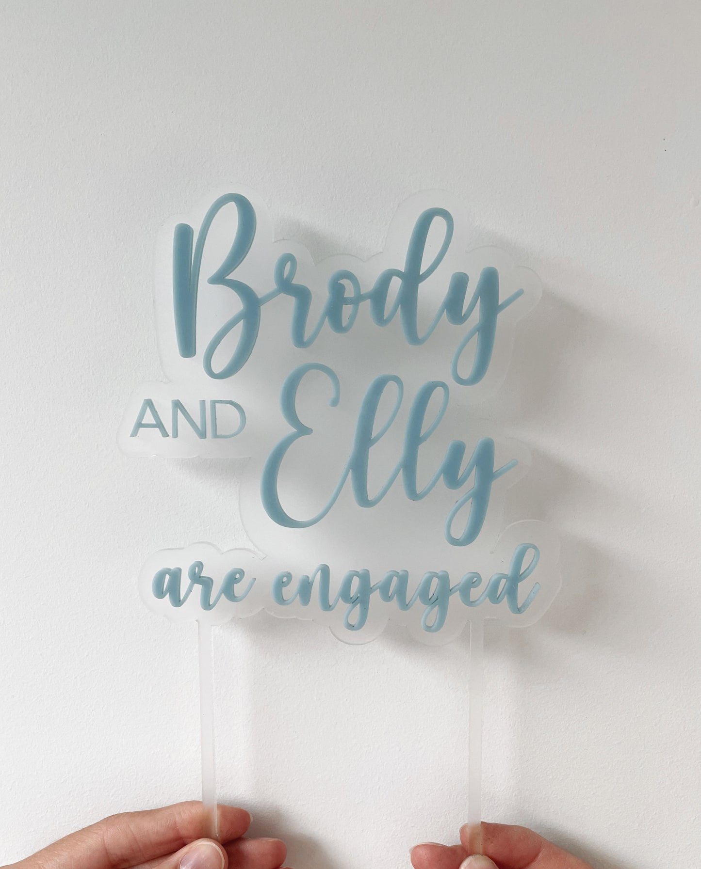 Engaged cake topper